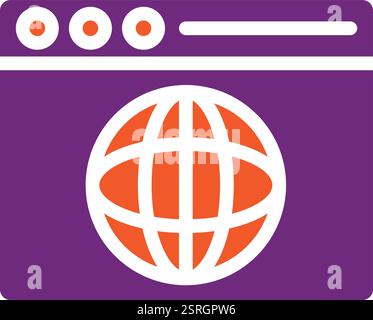 Web browser Vector Icon Design Illustration Stock Vector