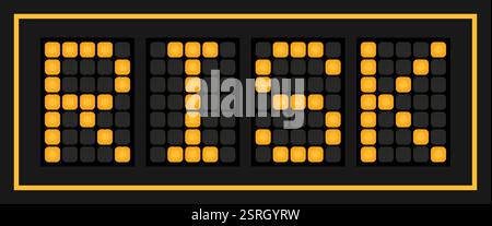 Orange color led banner in word risk on black background Stock Vector