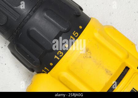 Clutch collar close up on a cordless drill Stock Photo
