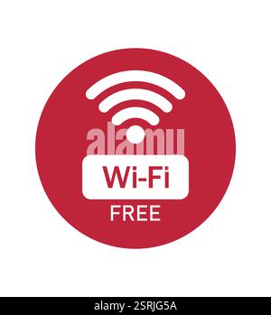 Free WiFi Icons Symbol Set.Free WiFi icon set symbol. color Vector wifi sign on white background. Wifi signal, public place, restaurant, access point. Stock Vector