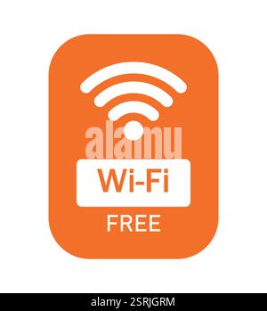 Free WiFi Icons Symbol Set.Free WiFi icon set symbol. color Vector wifi sign on white background. Wifi signal, public place, restaurant, access point. Stock Vector