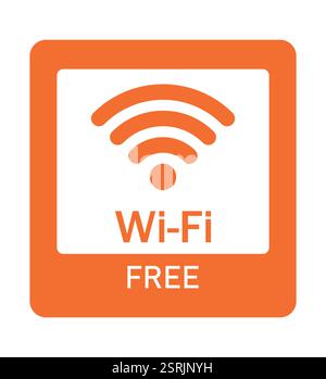 Free WiFi Icons Symbol Set.Free WiFi icon set symbol. color Vector wifi sign on white background. Wifi signal, public place, restaurant, access point. Stock Vector