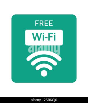 Free WiFi Icons Symbol Set.Free WiFi icon set symbol. color Vector wifi sign on white background. Wifi signal, public place, restaurant, access point. Stock Vector