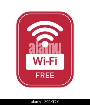 Free WiFi Icons Symbol Set.Free WiFi icon set symbol. color Vector wifi sign on white background. Wifi signal, public place, restaurant, access point. Stock Vector