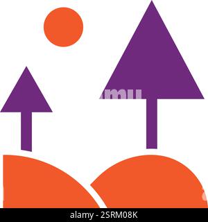 Landscape Vector Icon Design Illustration Stock Vector