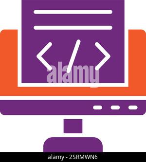 Coding Vector Icon Design Illustration Stock Vector