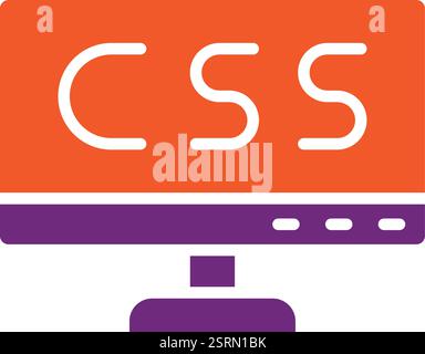 Css Vector Icon Design Illustration Stock Vector