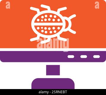Cyber Attack Vector Icon Design Illustration Stock Vector