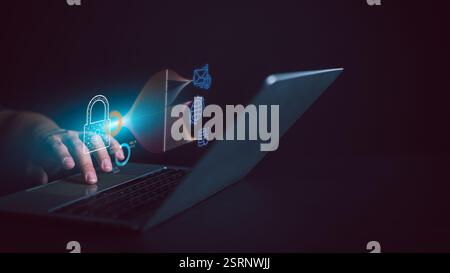 Cyber security concept, Security password login, Secure Internet access, Login, User, Identification information security and encryption, Secure acces Stock Photo