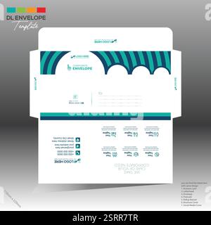 4 colored vector made envelope design for corporate and any best company use Stock Vector