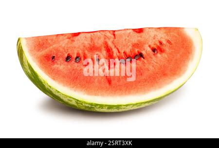 sliced watermelon path isolated on white Stock Photo