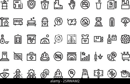 High-Quality Vector Icons Collection with Editable Stroke. Ideal for Professional and Creative Projects. Stock Vector