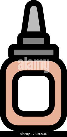 Nasal drops - clean and modern pharmacy and medicine icon Stock Vector
