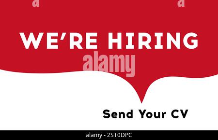 We are hiring. Business concept for new ideas creativity and innovative solution Stock Vector