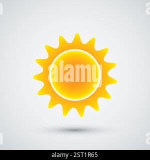 Simple Sun Logo Design Flat Icon Template Stock Vector