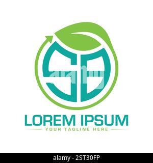 SB Letter Logo Design Stock Vector