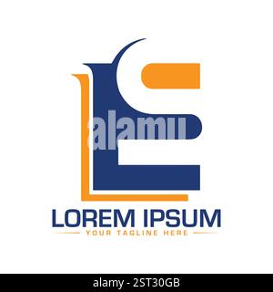 SE Letter Logo Design Stock Vector