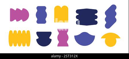 Trendy cool geometric shapes collection Stock Vector