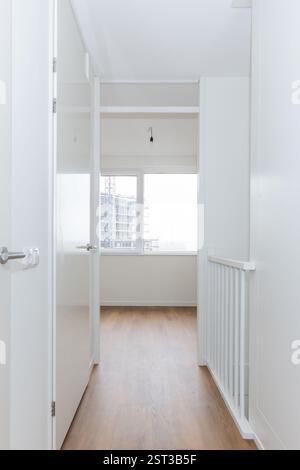 interior unfurnished empty basic corridor landing to room in modern new ...
