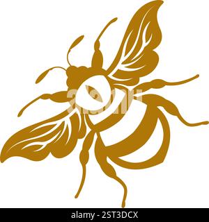 Bee logo icon design template Stock Vector