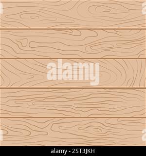 Wood texture background. Five wooden boards in flat design. Vector illustration Stock Vector