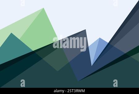 Mountain Abstract Wall Art Landscape Geometric Design Vector Stock Vector