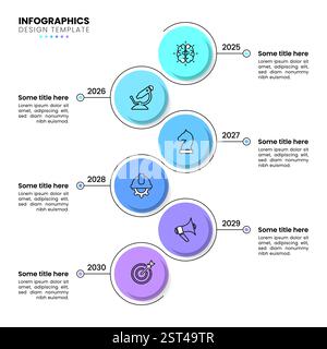 Infographic template with icons and 6 options or steps. Timeline. Can be used for workflow layout, diagram, banner, webdesign. Vector illustration Stock Vector