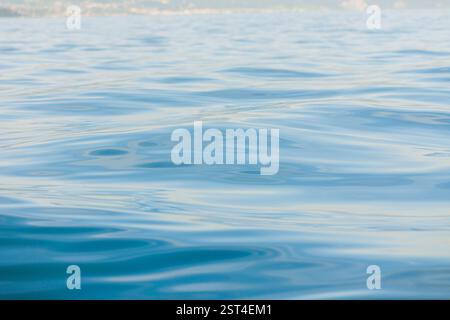 Close-up of gentle ripples on the surface of Lake Geneva. Stock Photo