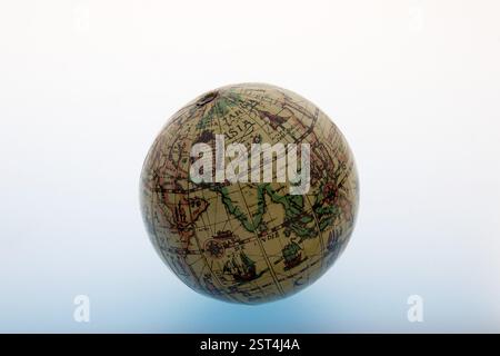 Round globe of world showing Asia, Indian Ocean, India, Asia Stock ...
