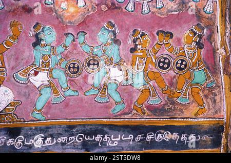Ramayana in painting at Madurai 400 years old, Rama Killing Thadakai ...