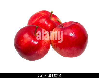 Apples isolated on white. Ripe juicy red apples. Stock Photo