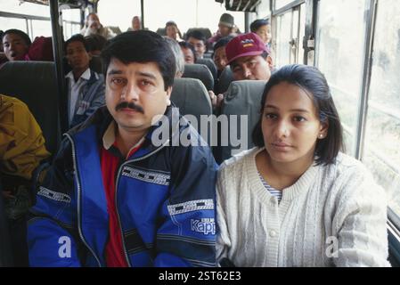 Man and woman travelling in bus MR#152 Stock Photo