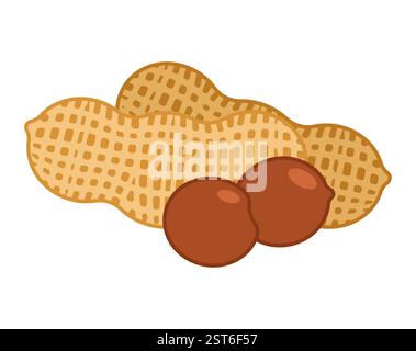 Peanut isolated sign. groundnut symbol Stock Vector