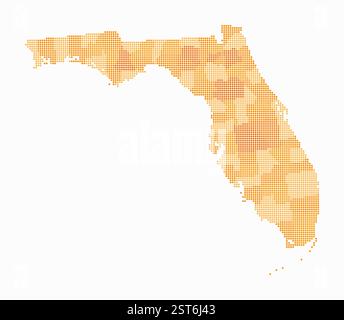 Florida state map with dotted pattern vector illustration Stock Vector ...
