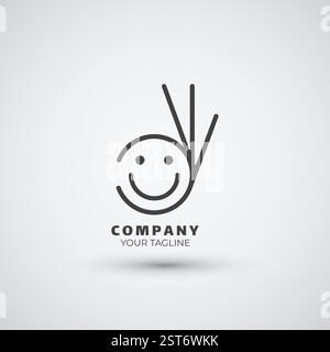 Good Smile Logo Design Icon Template Stock Vector