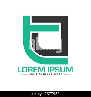 TJ Letter Logo Deisgn Stock Vector