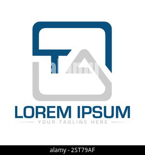 TA Letter Logo Design Stock Vector