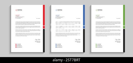 Clean and minimalist concept business letterhead template design. letterhead design template for your business project. Stock Vector