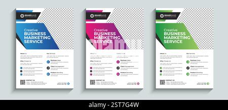 Abstract corporate business brochure flyer design layout template A4 size. Vector template design for magazine, poster, leaflet presentation template. Stock Vector