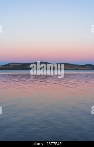 View towards the Helgøya Island in Lake Mjøsa an evening of May Stock ...