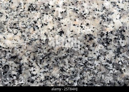 Speckled granite texture with polished natural stone pattern. Classic architectural and interior design material. Abstract background Stock Photo