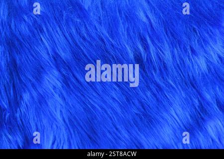 Close up of blue synthetic fake fur Stock Photo