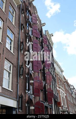 Amsterdam shuttered windows Stock Photo