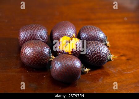 Traditional Brazilian buriti sweet in selective focus Stock Photo - Alamy