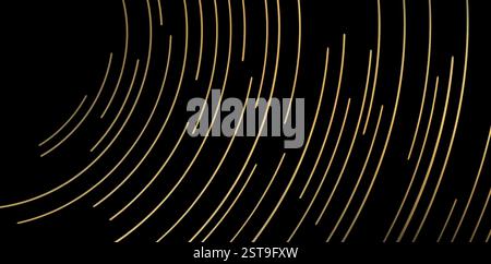 Abstract gold lines on a black background radial design for website page header, web banner, ecommerce sign retail shopping, advertisement business Stock Vector