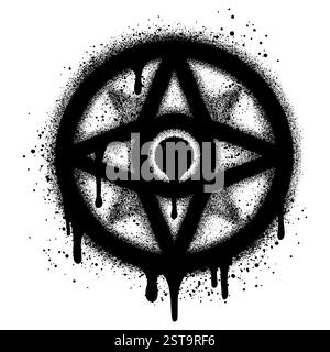 Navigation in graffiti style. location. GPS elements pack symbol template for graphic and web design collection logo. Stock Vector