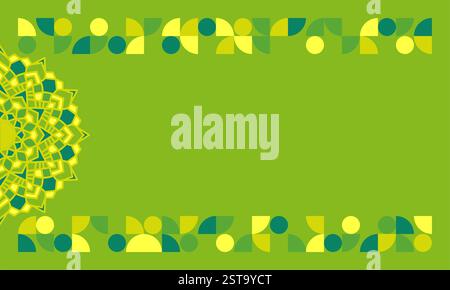 Greeting card template theme of Islamic event for wallpaper design. Poster, media banner Stock Vector