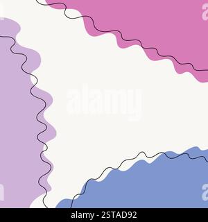 Modern pastel abstract shapes background. Fluid art. Mixture of paint splash liquid. Abstract color background, gradient waves, smooth wallpaper Stock Vector