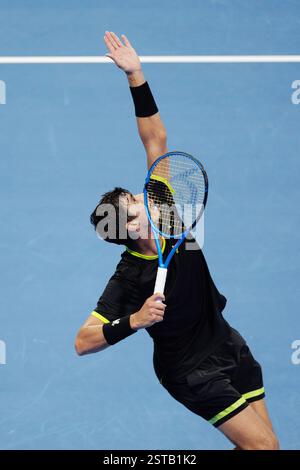 Alexei Popyrin of Australia during the 2025 Qatar ExxonMobil Open, ATP