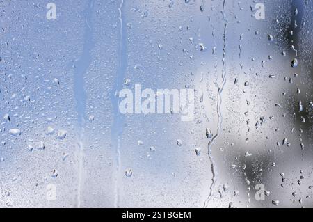 Rain Drops on Window Stock Photo